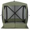 Green Polyester Fiberglass Pop-Up Gazebo with Mesh Walls and Sunshade